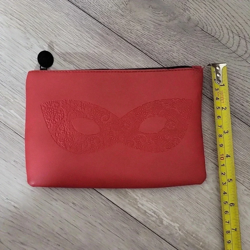 Ipsy‎ Red Floral Masquerade Cosmetic Pouch